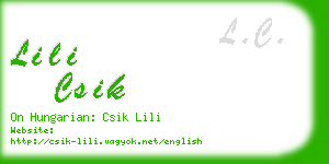 lili csik business card